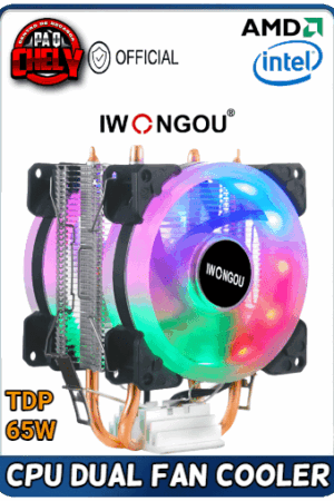 CPU Dual Fan Cooler RGB - 2 Tubos de calor
